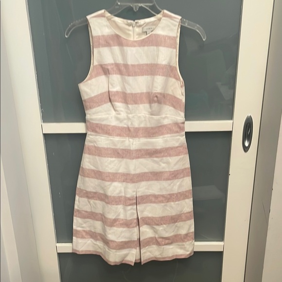J. Crew White and Pink Sleeveless Sheath Dress, 0P - Picture 1 of 11